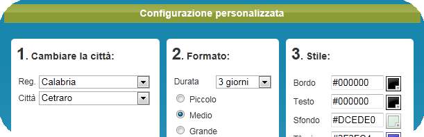 Configuratore meteo Catanzaro